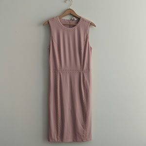Philosophy dusty rose midi dress with rivets